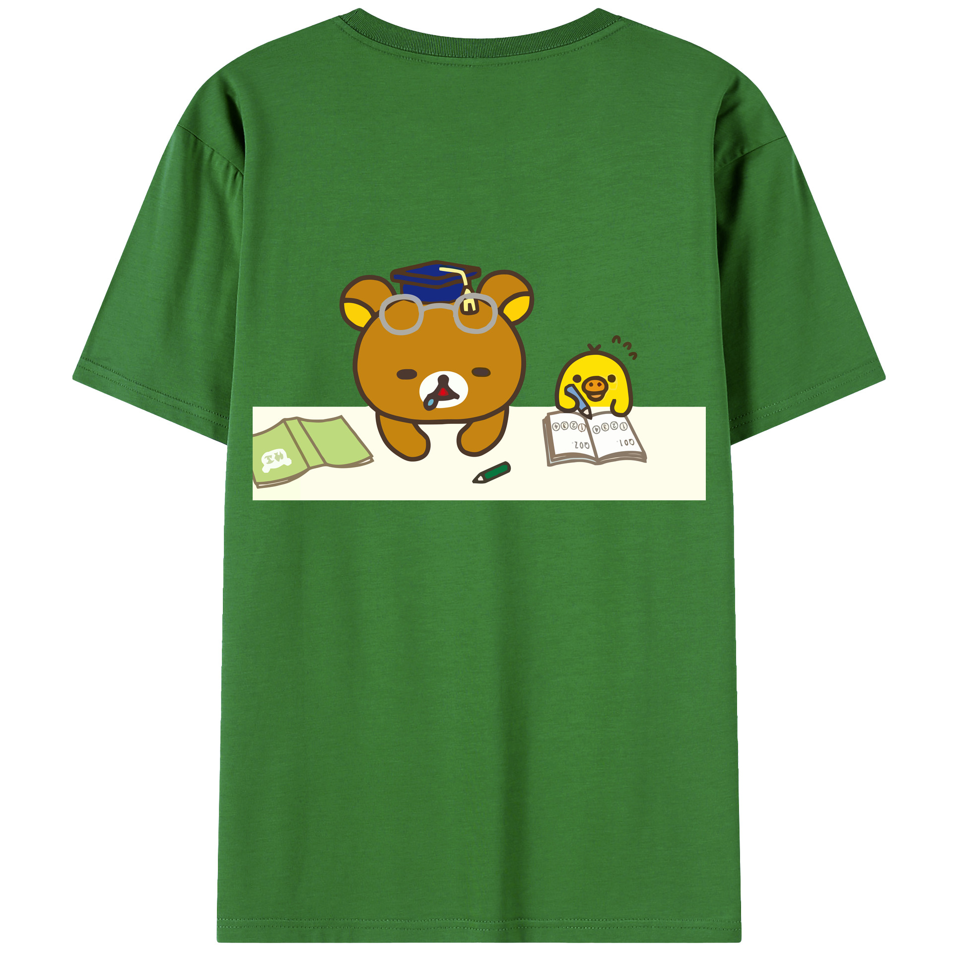 （画像用） リラックマ リラックマ キイロイトリ Rilakkuma Korilakkuma Kiiroitori レディース半袖Tシャツ(バックプリント)